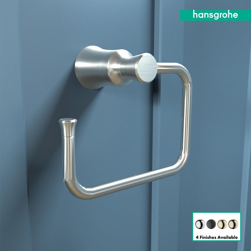 hansgrohe 4786820 Joleena Towel Ring in Brushed Nickel, 8.3-Inches Wide - Image 3